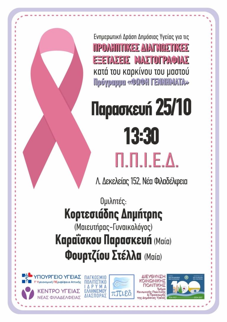 Ενημερωτική δράση για τον καρκίνο του μαστού