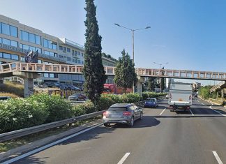 Κυκλοφοριακές ρυθμίσεις στην Εθνική Οδό λόγω νέας πεζογέφυρας Φλαβιανών στη Νέα Φιλαδέλφεια